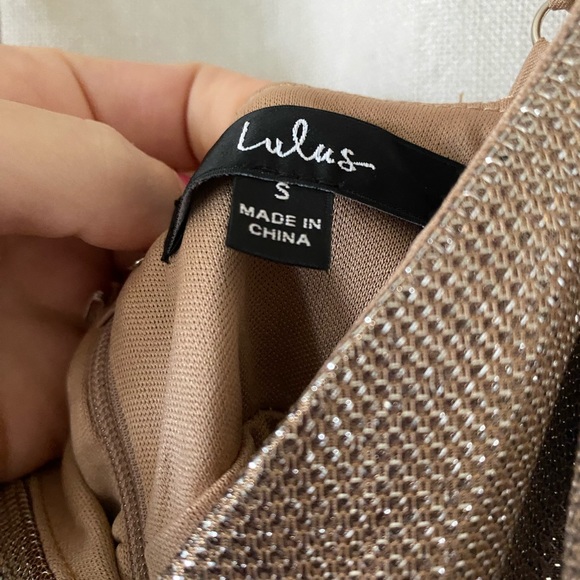 LULUS Metalic Skater Dress Size Small New w/ tags - Picture 3 of 3
